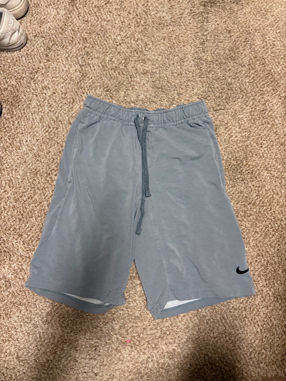 Nike Men’s Light Blue Athletic Shorts with Drawstring